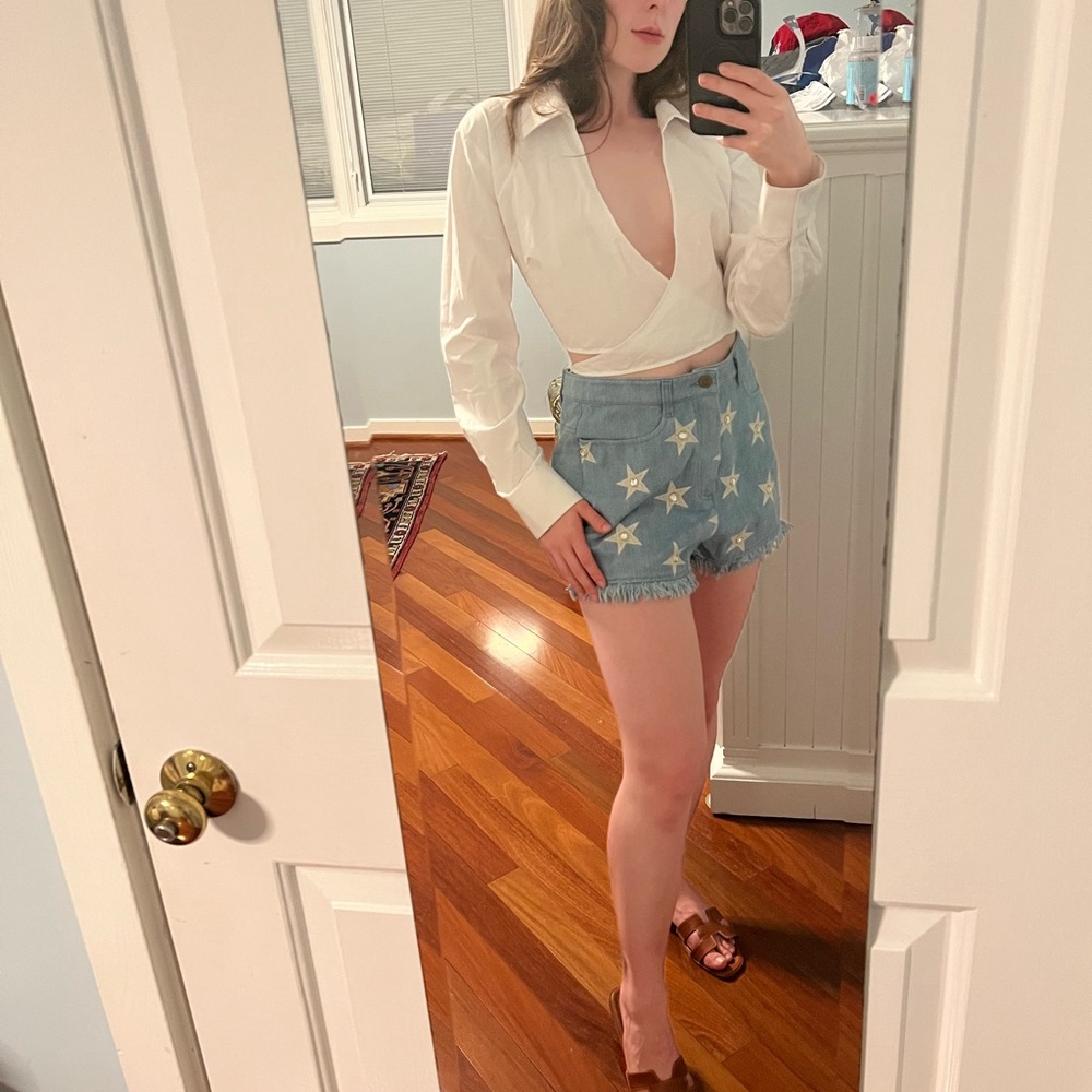 Zara backless tie/wrap Oxford